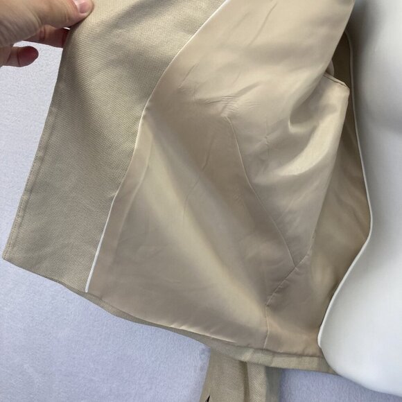 Chicos 2 Linen Blend Blazer Womens Large 12 Button Lined Lightweight Jacket Suit - Picture 13 of 13